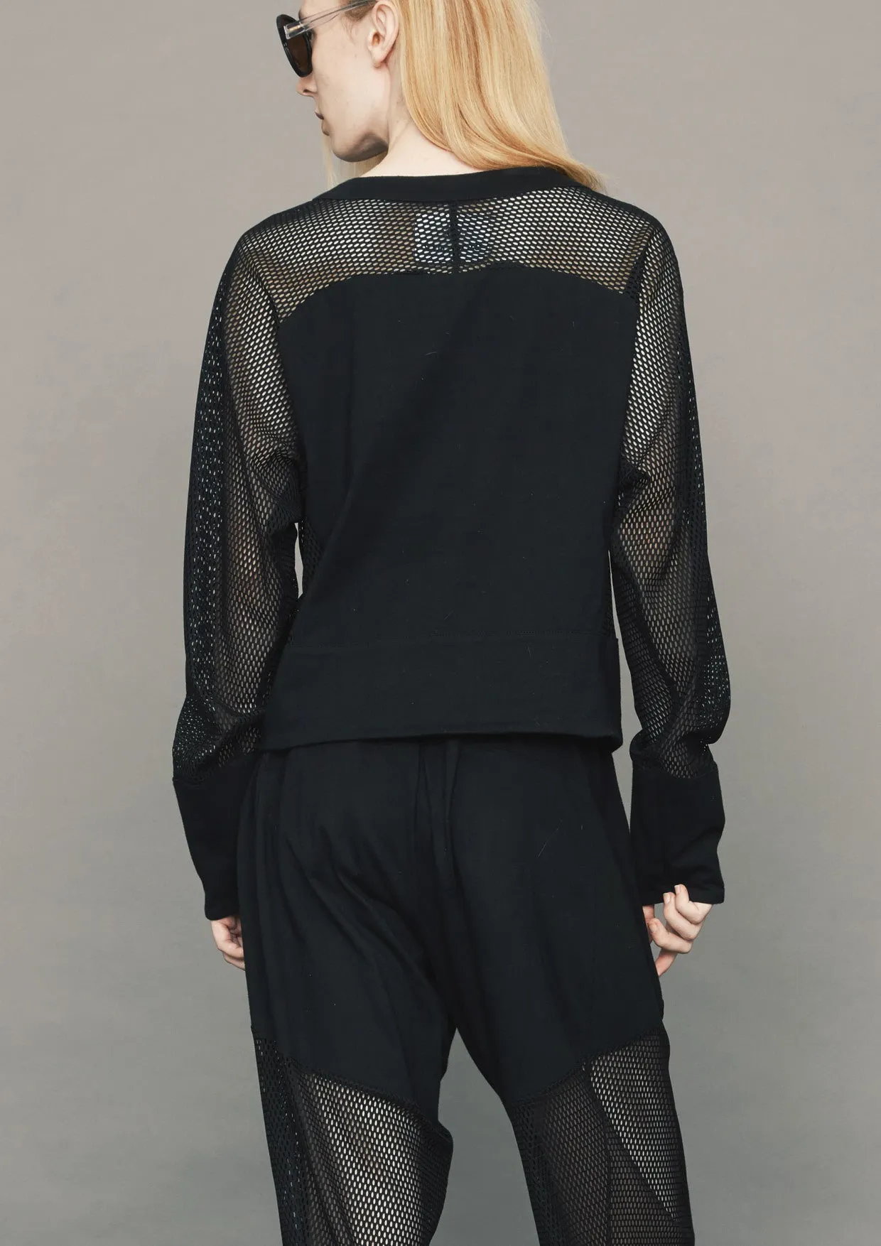 SUMMER SWEATER - AIRY MESH black