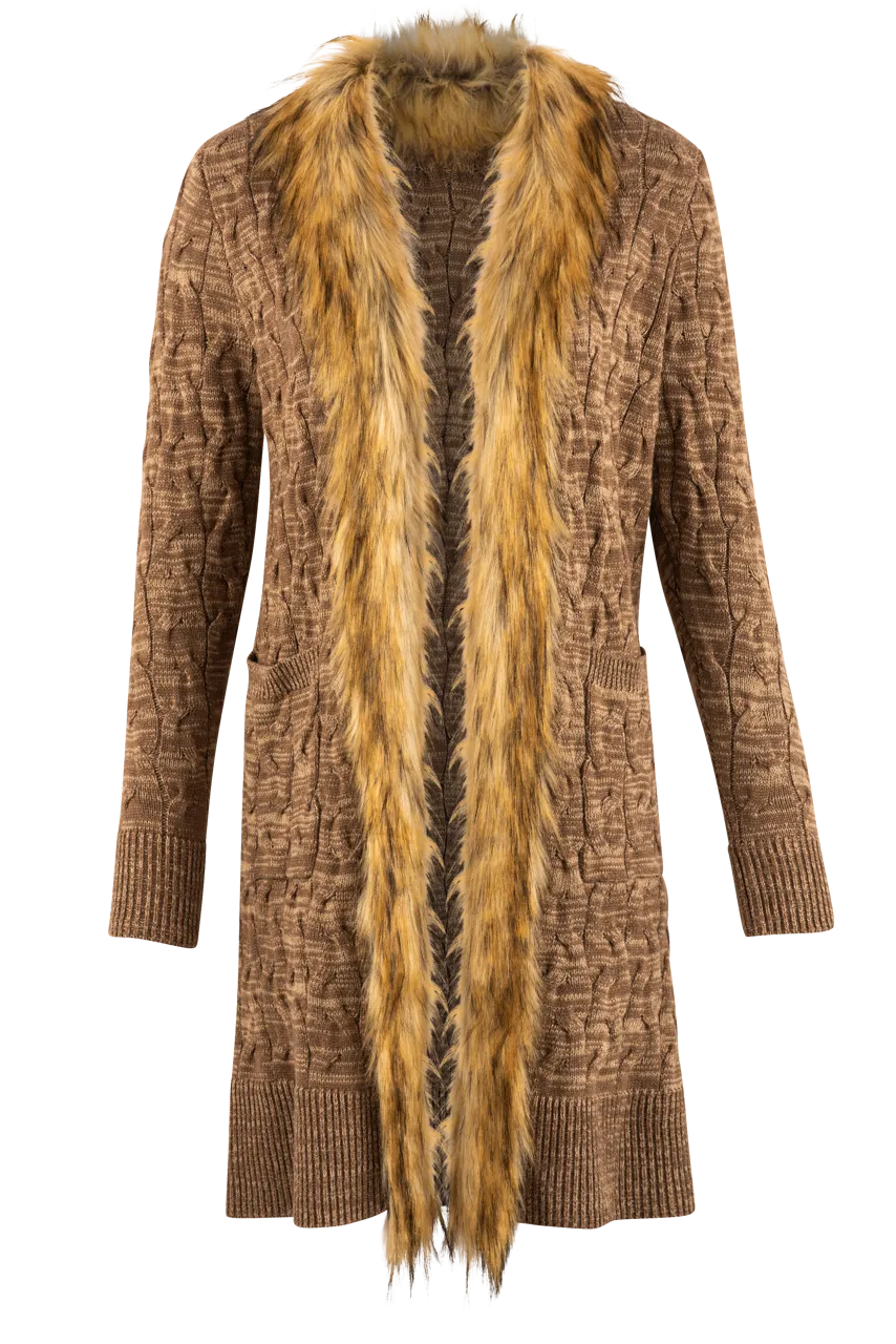 Tasha Polizzi Marcy Fur Cardigan