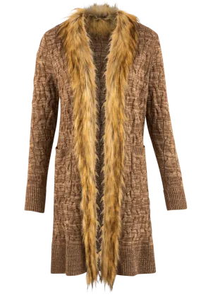 Tasha Polizzi Marcy Fur Cardigan