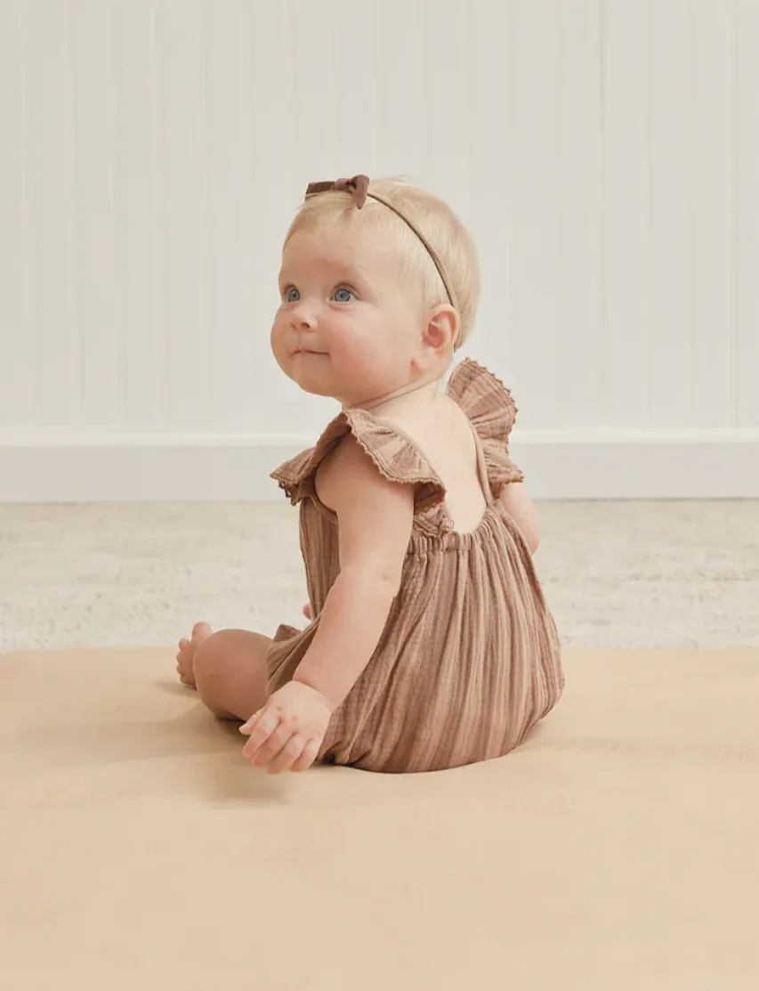 The Ruffle Tank Dress SET by Quincy Mae - Retro Stripe - BABY