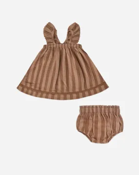 The Ruffle Tank Dress SET by Quincy Mae - Retro Stripe - BABY