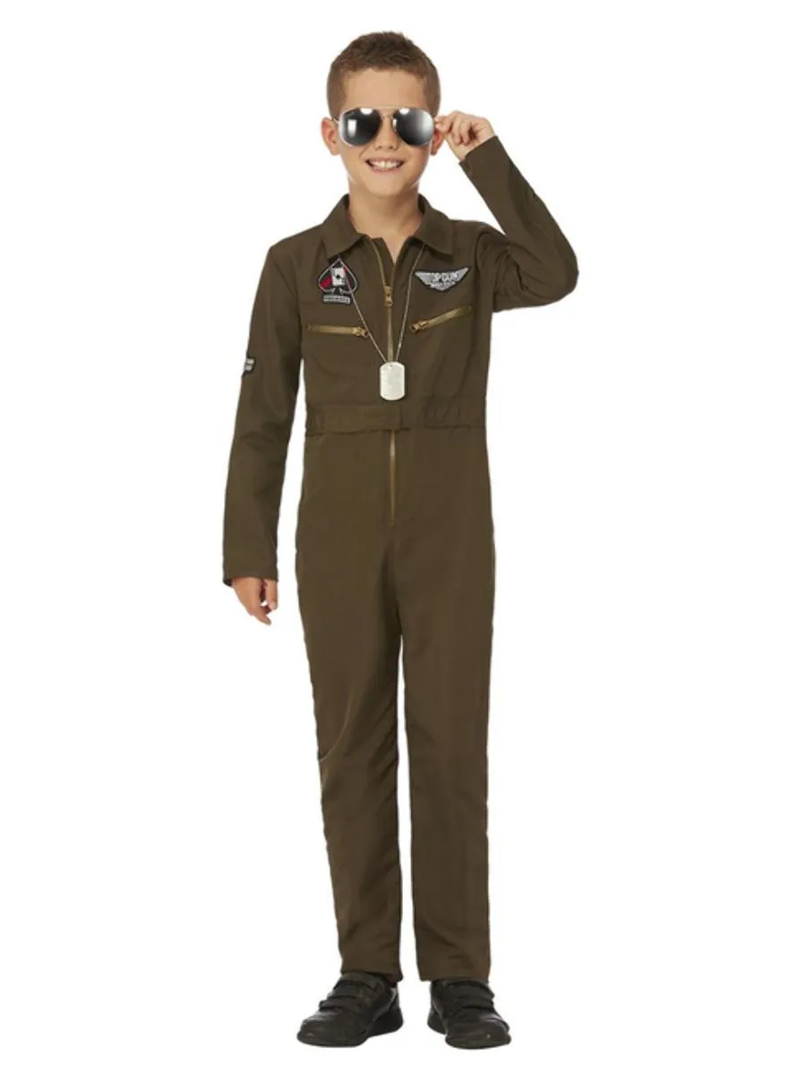 Top Gun Maverick Child's Aviator Costume, Green