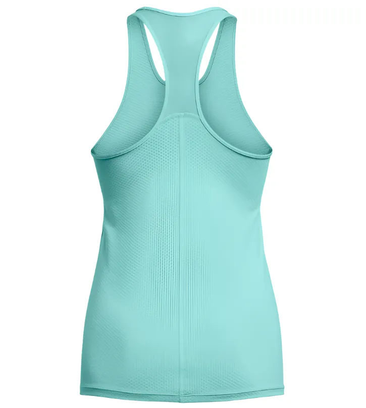 Under Armour Womens HeatGear Armour Racer Tank Radial Turquoise/White