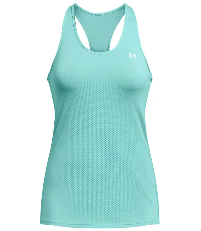 Under Armour Womens HeatGear Armour Racer Tank Radial Turquoise/White