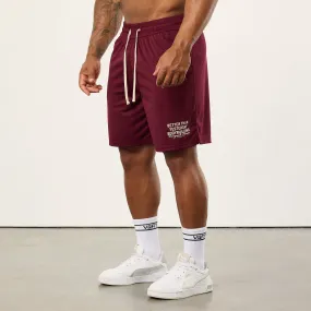 Vanquish Bodybuilding Burgundy Mesh Shorts