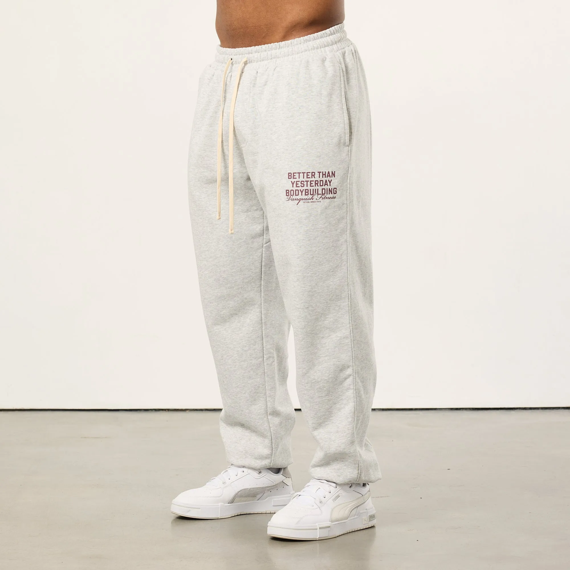 Vanquish Bodybuilding Oat Marl Oversized Sweatpants