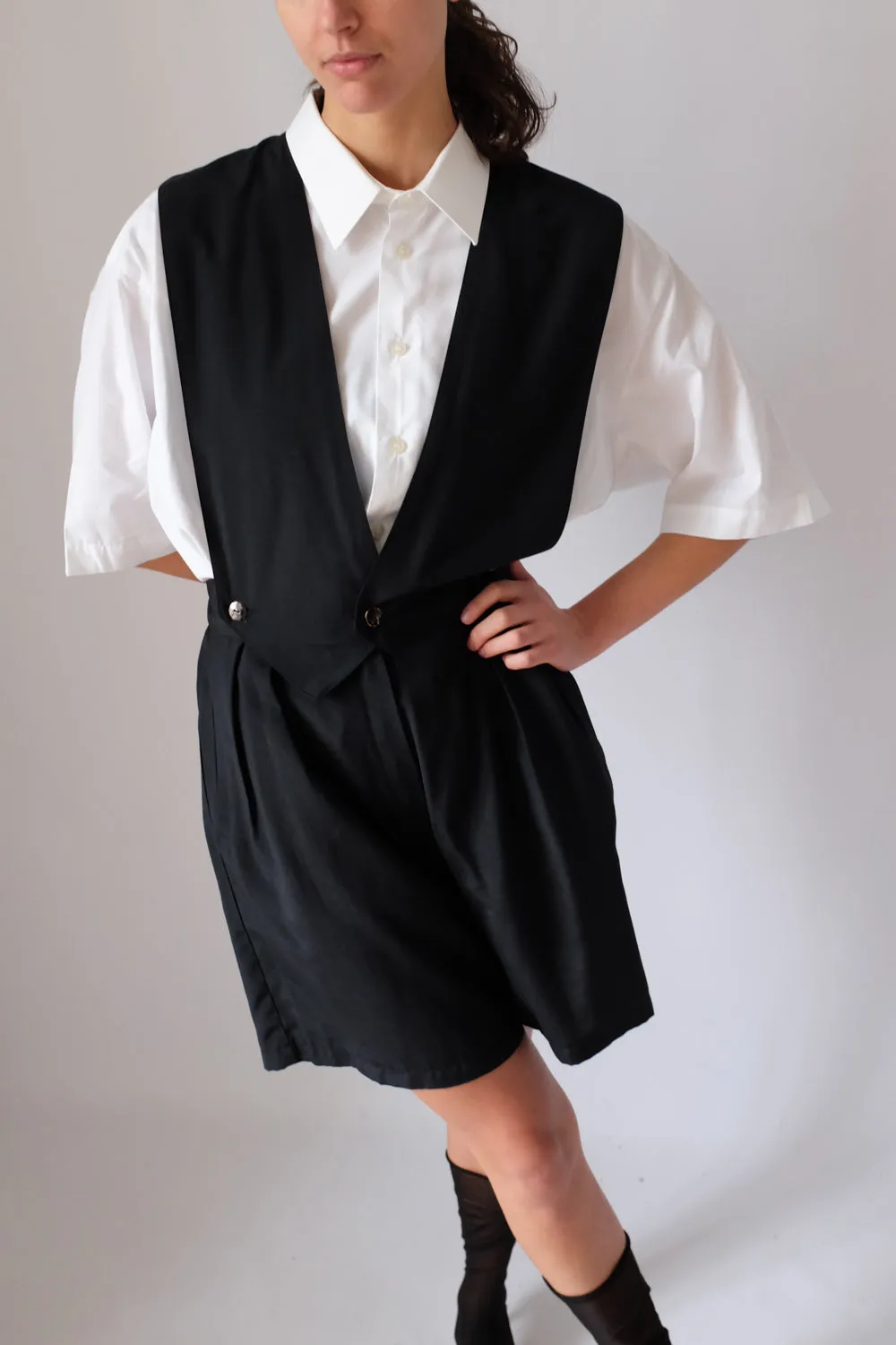 VEST BLACK VINTAGE JUMPSUIT