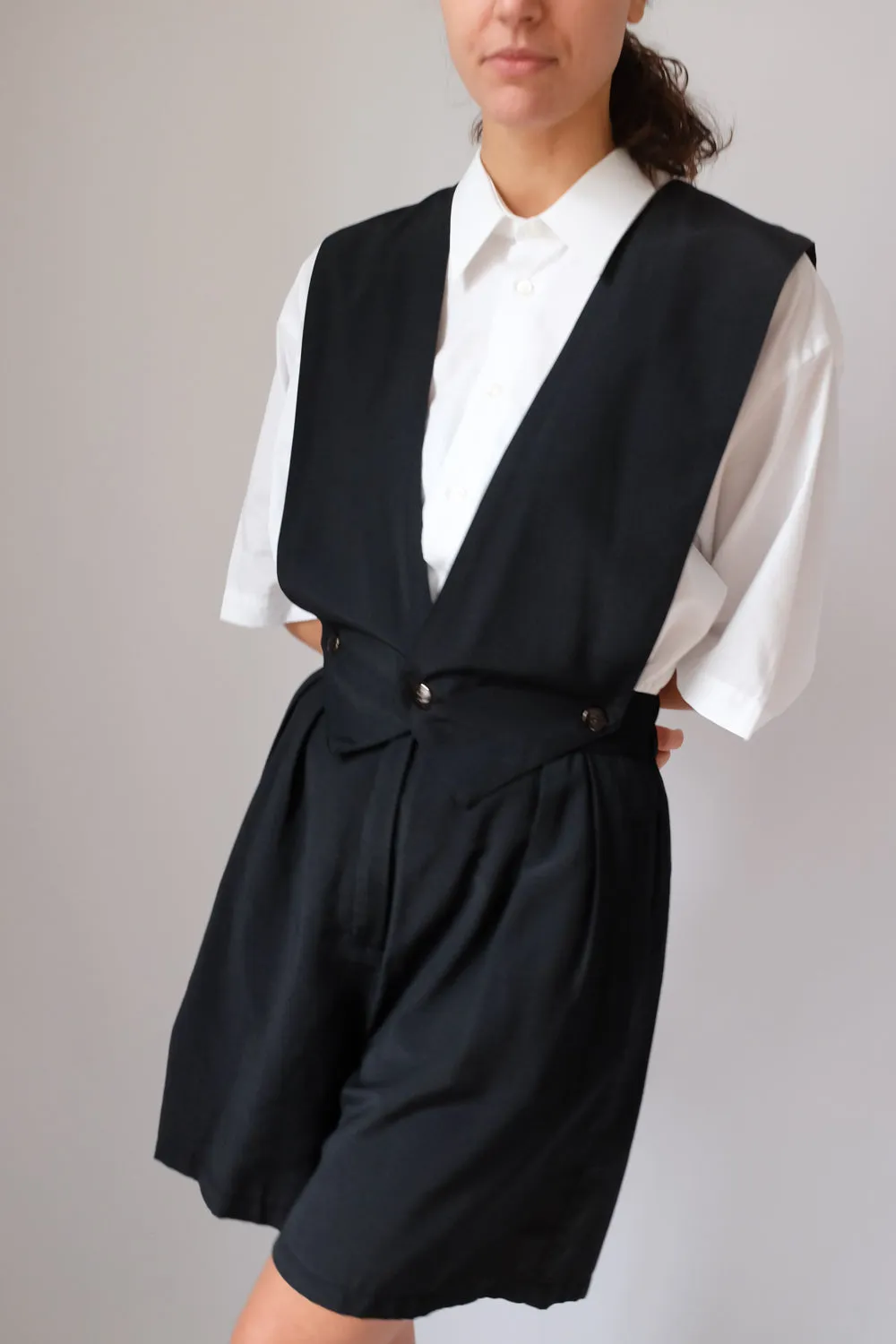 VEST BLACK VINTAGE JUMPSUIT