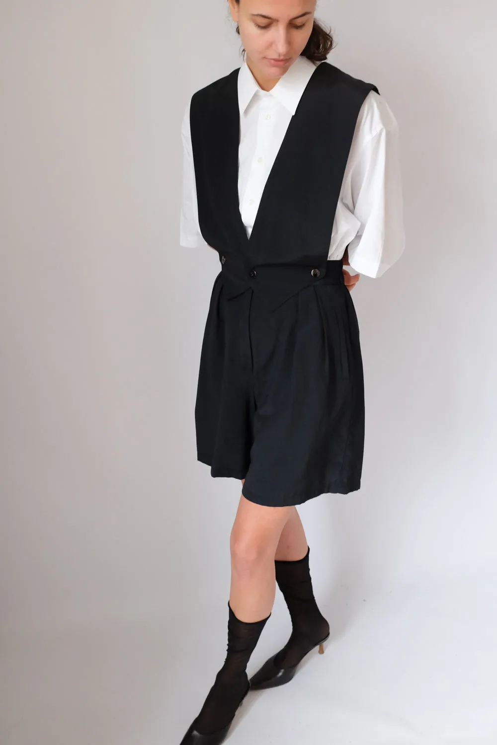 VEST BLACK VINTAGE JUMPSUIT