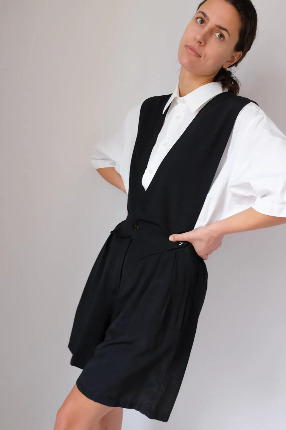 VEST BLACK VINTAGE JUMPSUIT