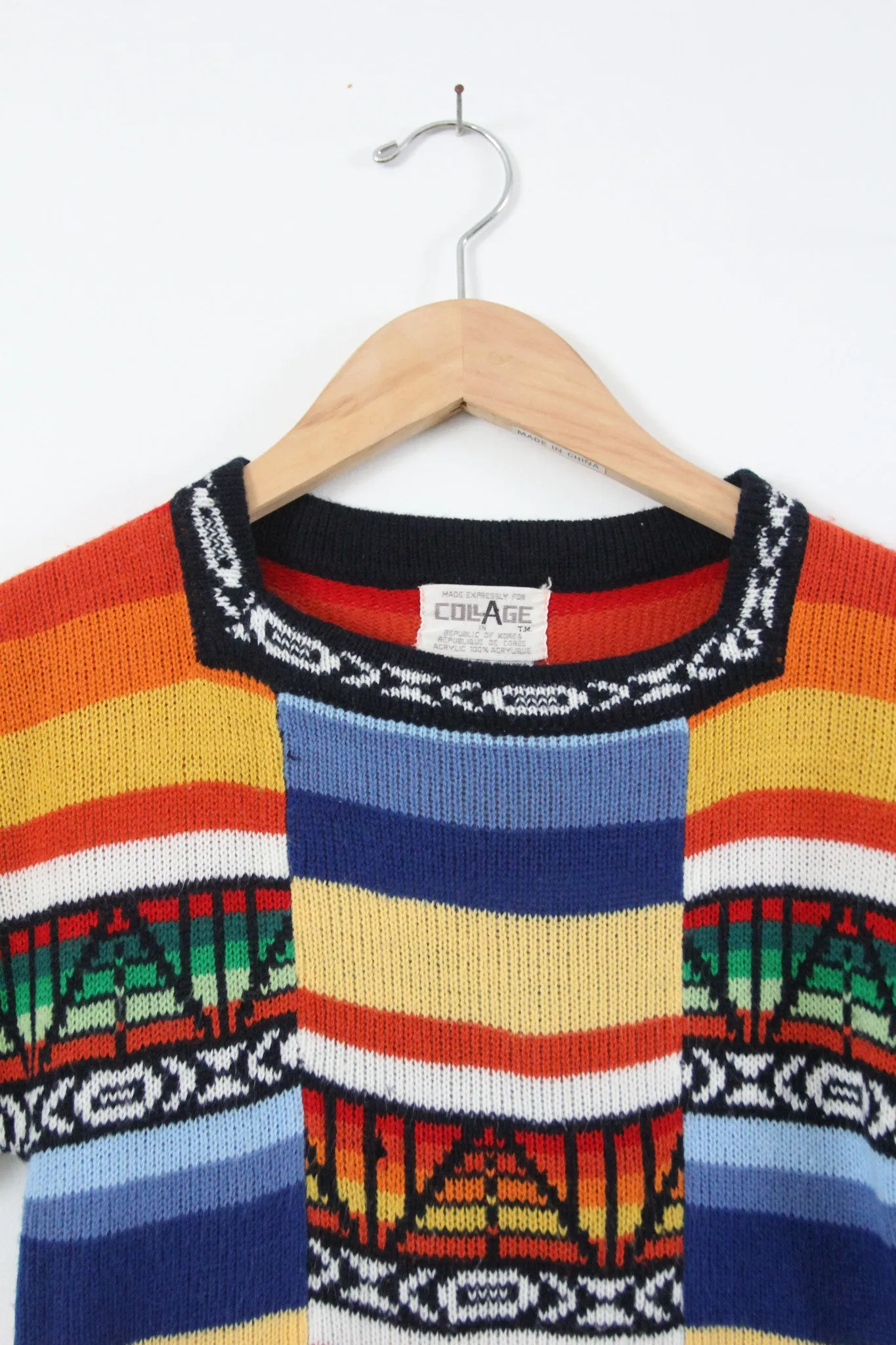 vintage 70s hippie knit top