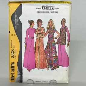 Vintage MCCALL'S Pattern, Misses' Jumpsuit & Vest (PMC3378)