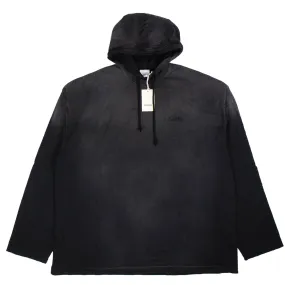 VTM-XHDS-0004/XL UE63HD150B Washed Black VETEMENTS Double Jerysey Gradient Hoodie Size XL