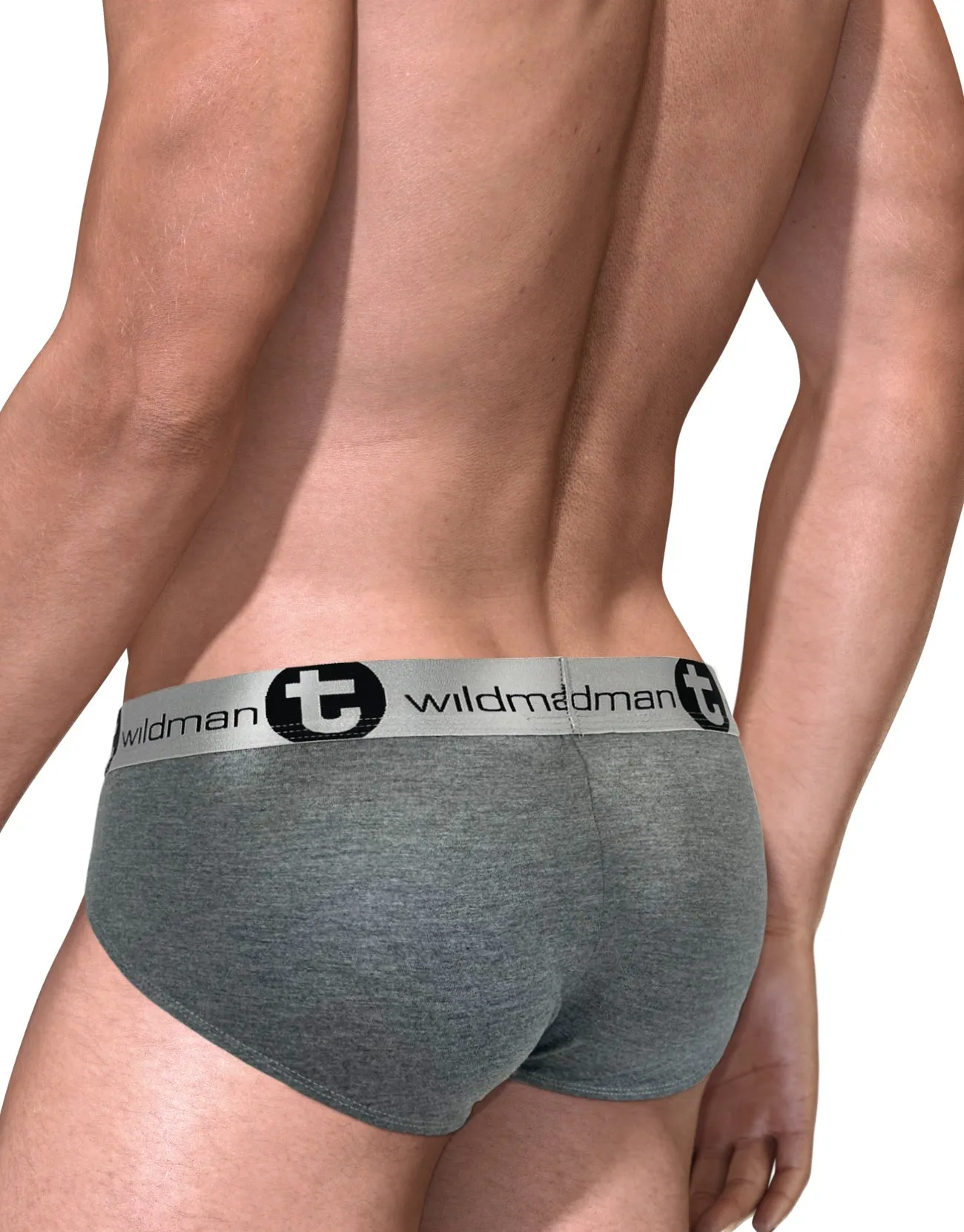 WildmanT Modal Big Boy Pouch Brief Silver Gray