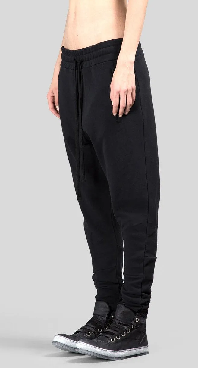 Women's Black Basic Trouser LOW CROTCH Sweatpant