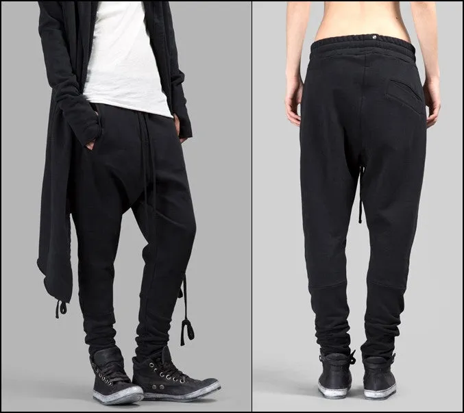 Women's Black Basic Trouser LOW CROTCH Sweatpant