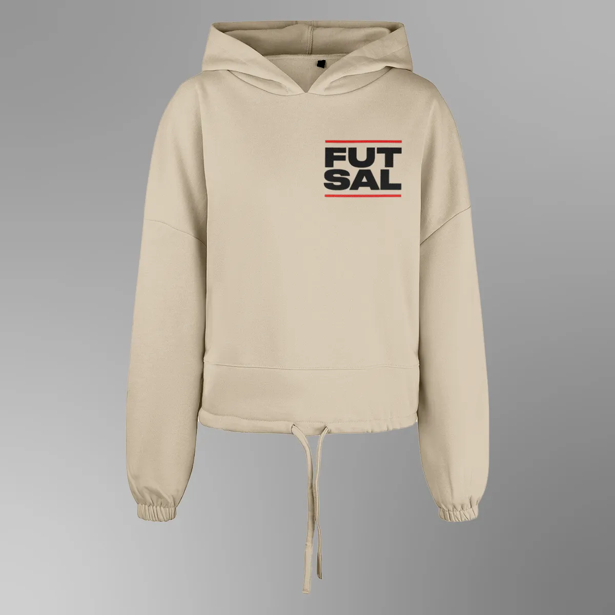 Women's Cropped Oversized Futsal Hoodie