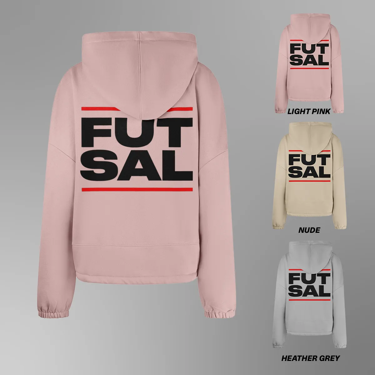 Women's Cropped Oversized Futsal Hoodie