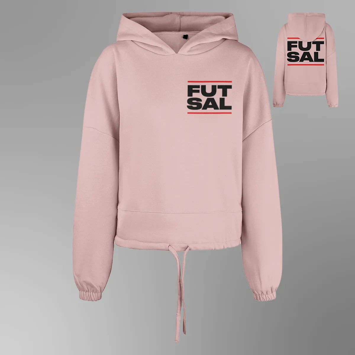 Women's Cropped Oversized Futsal Hoodie