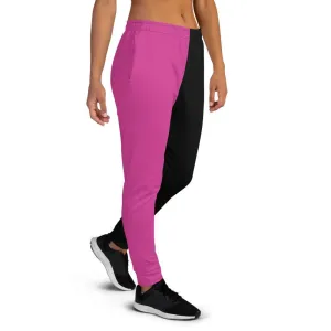 Women's Joggers, Hot Pink and Black - Fade Resistant