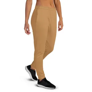 Women's Joggers, Solid Light Brown - Fade Resistant