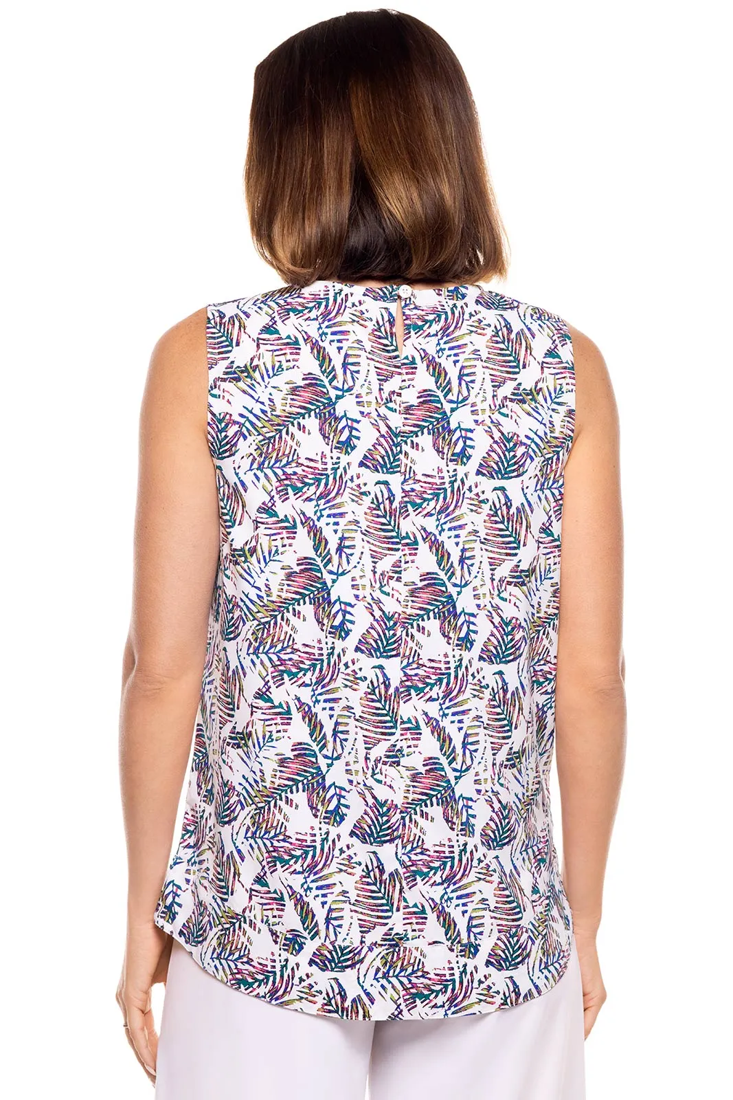 Women's St. Tropez Swing Tank Top | Magnolia Pink Beach Leaves