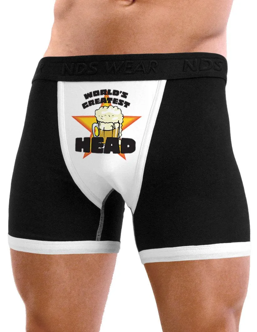 World&#8216;s Greatest Head - Mens Sexy Boxer Brief Underwear