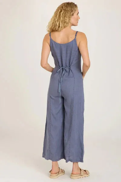 XCVI Cotton Linen Macauley Crop Jumpsuit